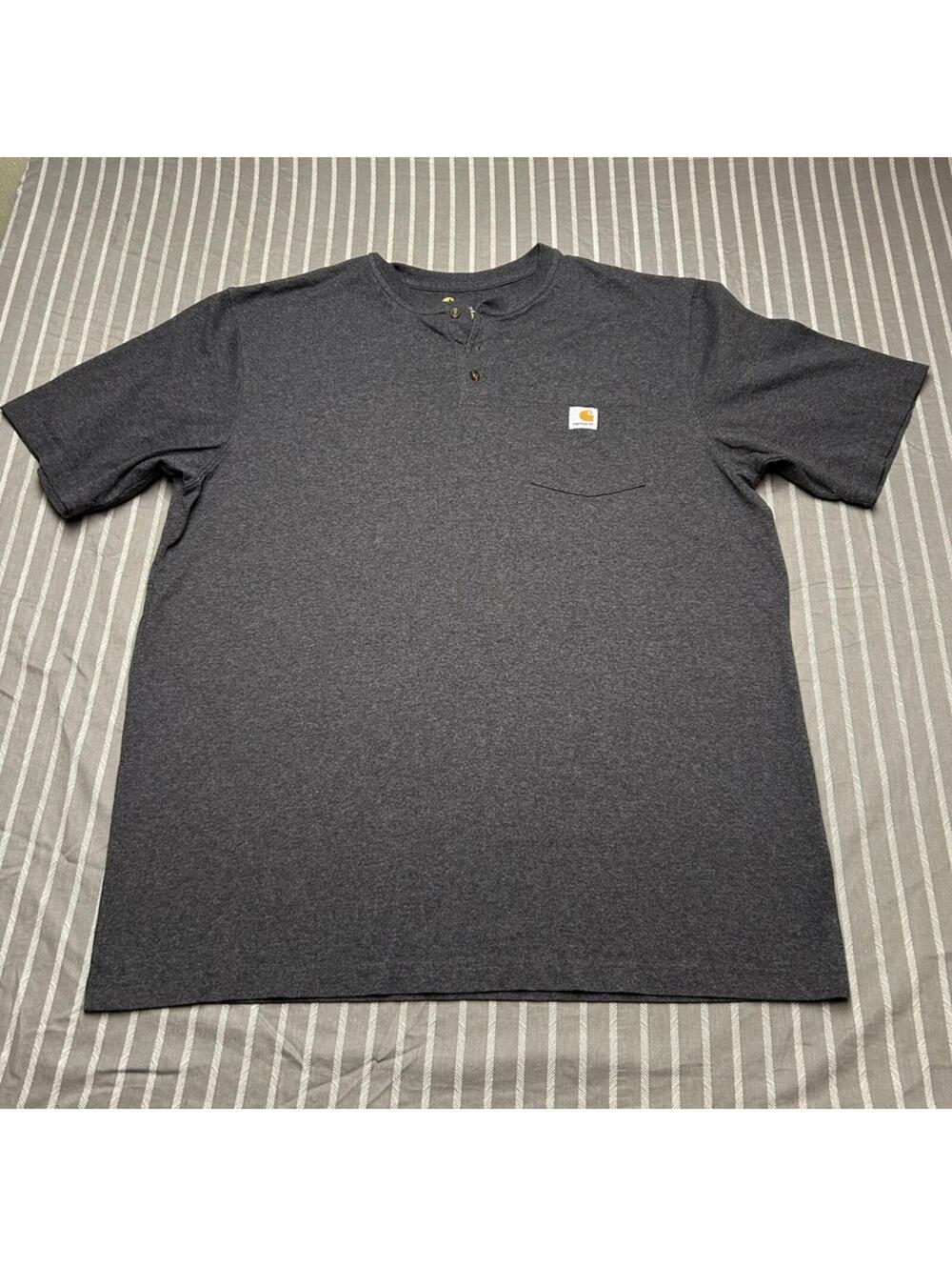 Carhartt Shirt Men's XL Tall Gray Short Sleeve Pocket Tee Original fit
